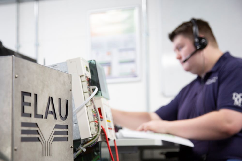 DMC engineer conducting PacDrive remote diagnostics and support